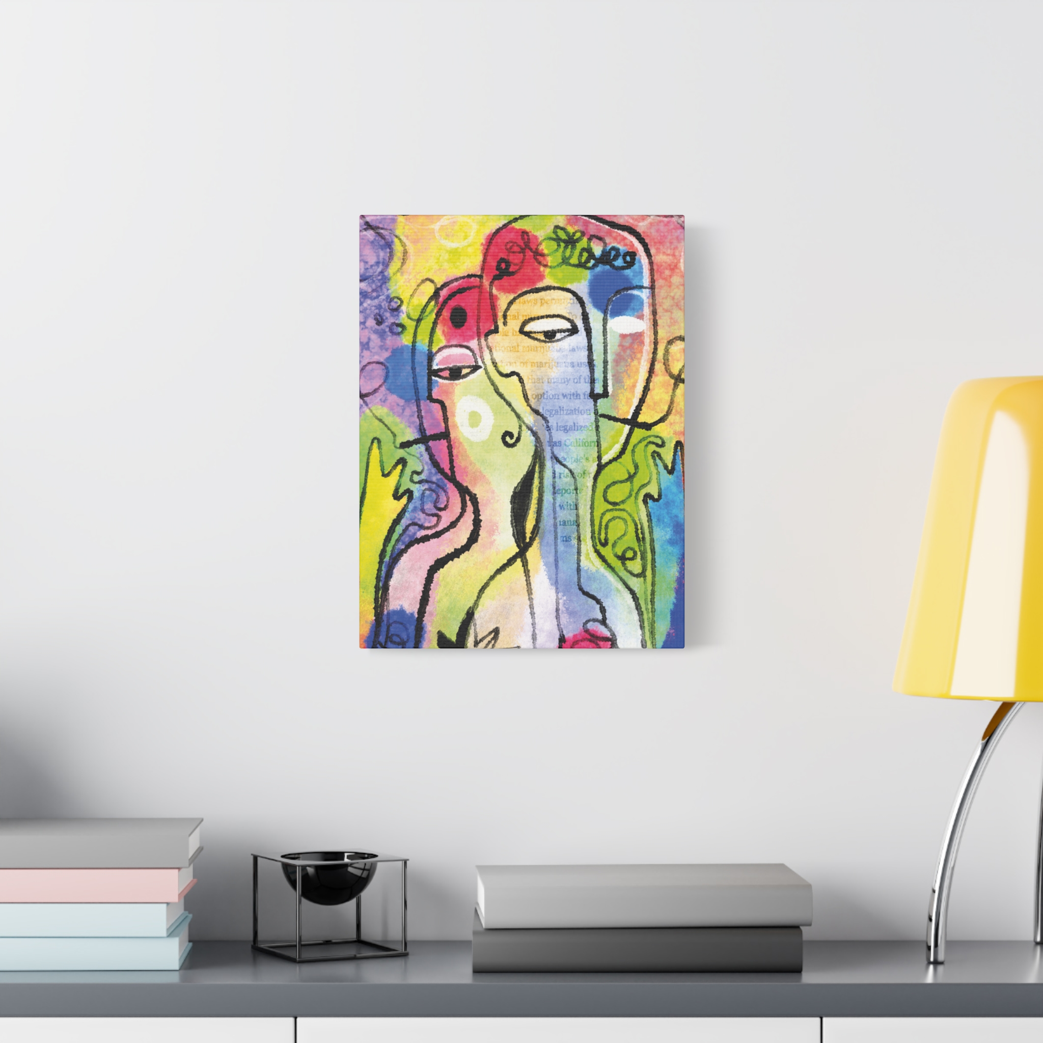 Abstract Colorful Faces Matte Canvas Wall Art — Stretched 1.25" - Image 15