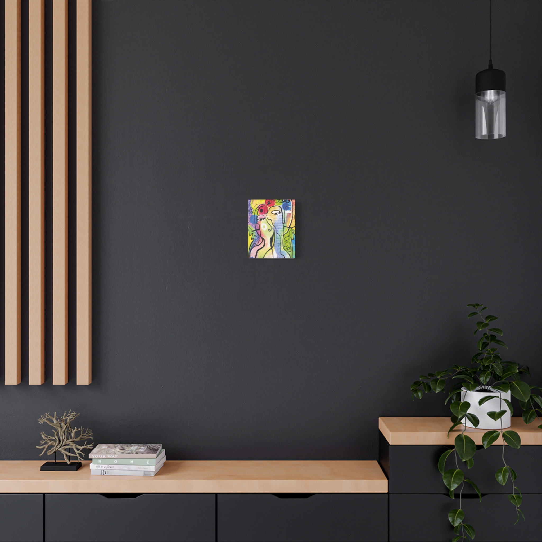 Abstract Colorful Faces Matte Canvas Wall Art — Stretched 1.25" - Image 8
