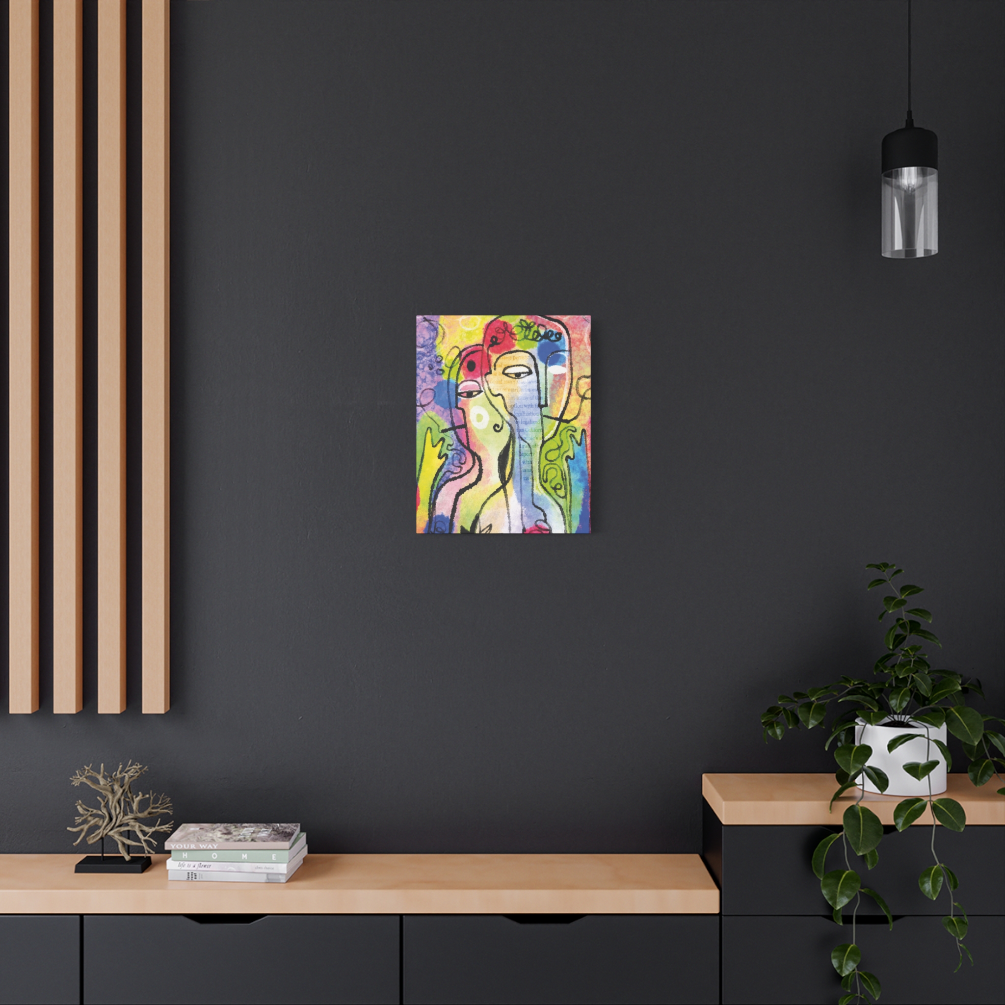Abstract Colorful Faces Matte Canvas Wall Art — Stretched 1.25" - Image 24