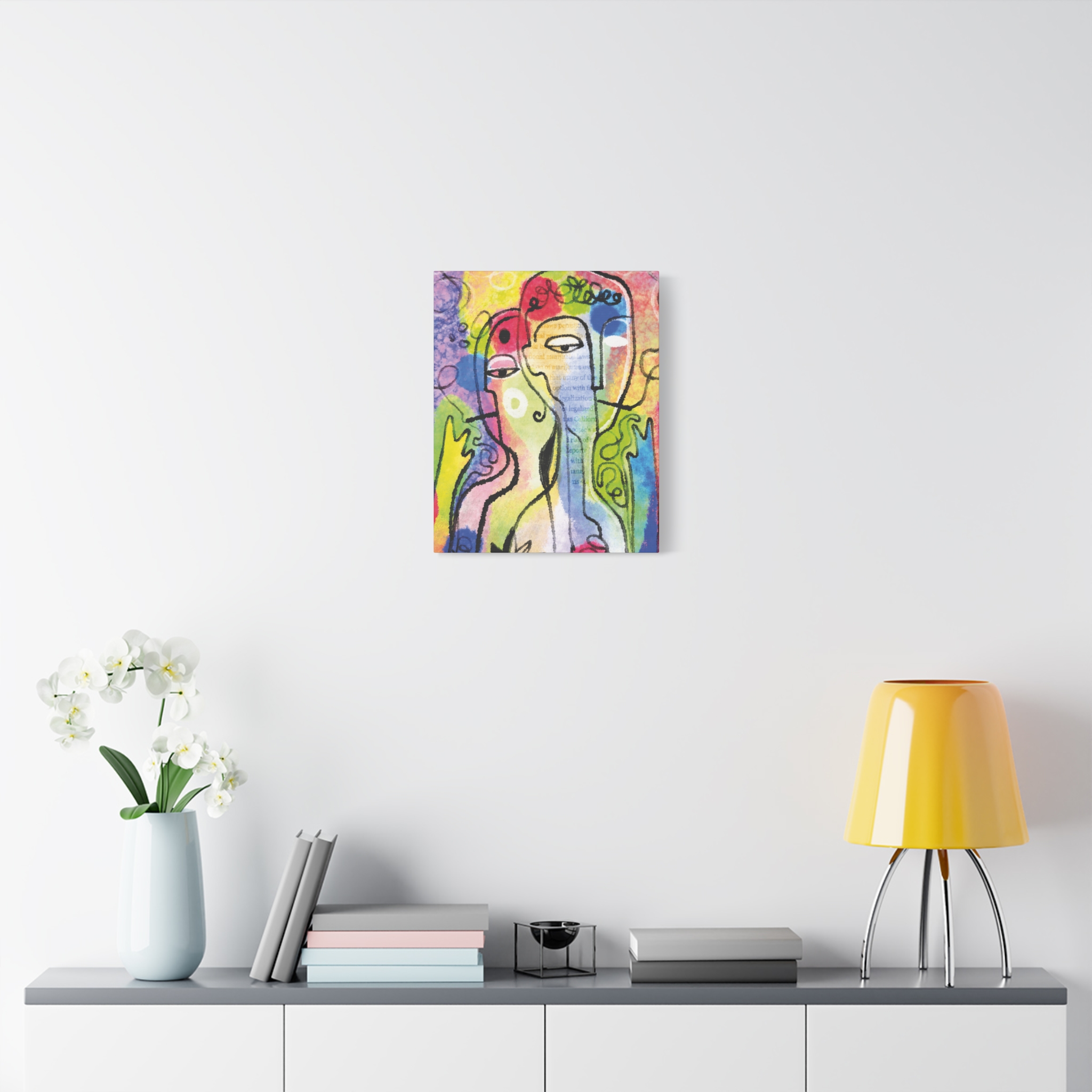 Abstract Colorful Faces Matte Canvas Wall Art — Stretched 1.25" - Image 23