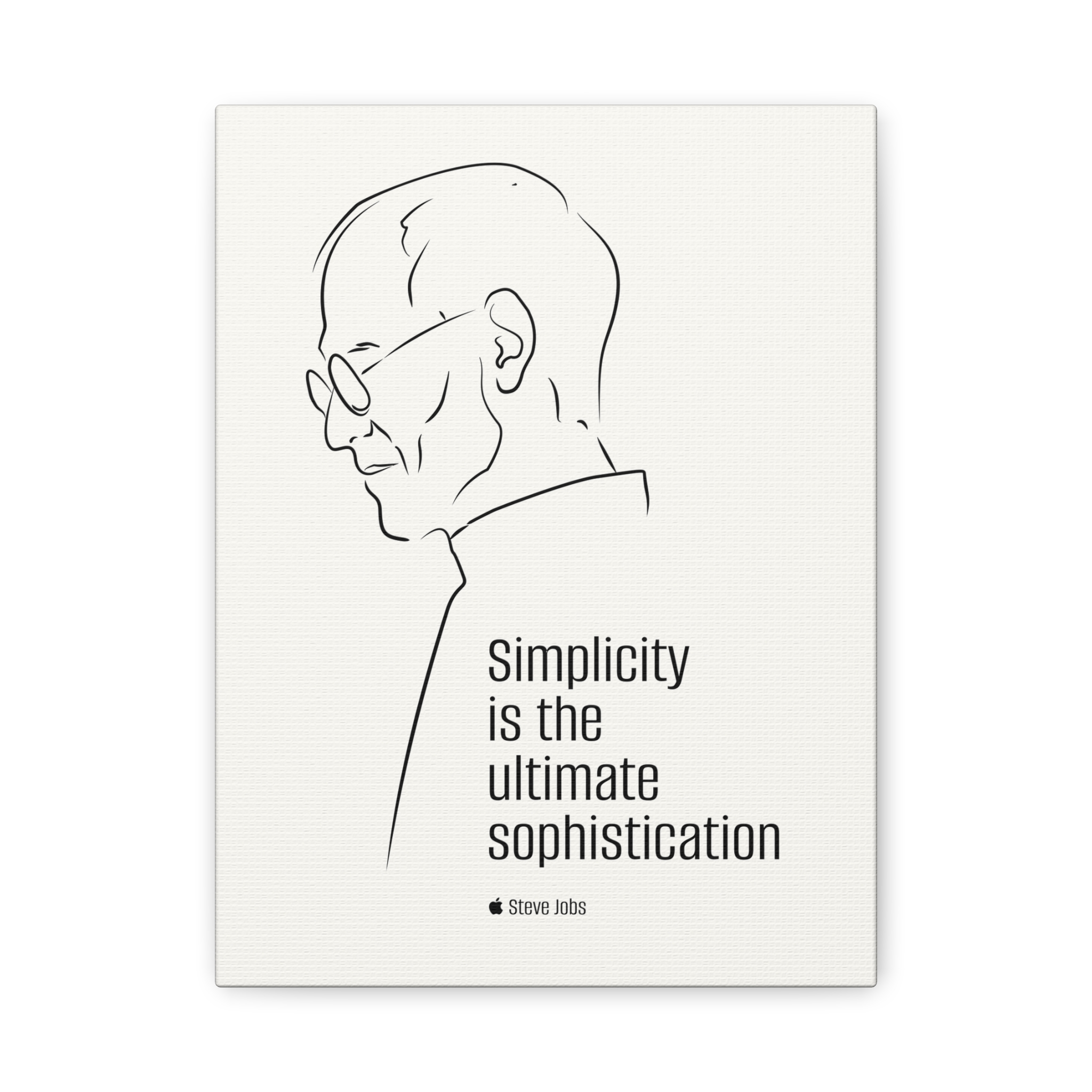 Steve Jobs Quote Canvas Print — “Simplicity is the ultimate sophistication” Matte Stretched Wall Art - Image 9