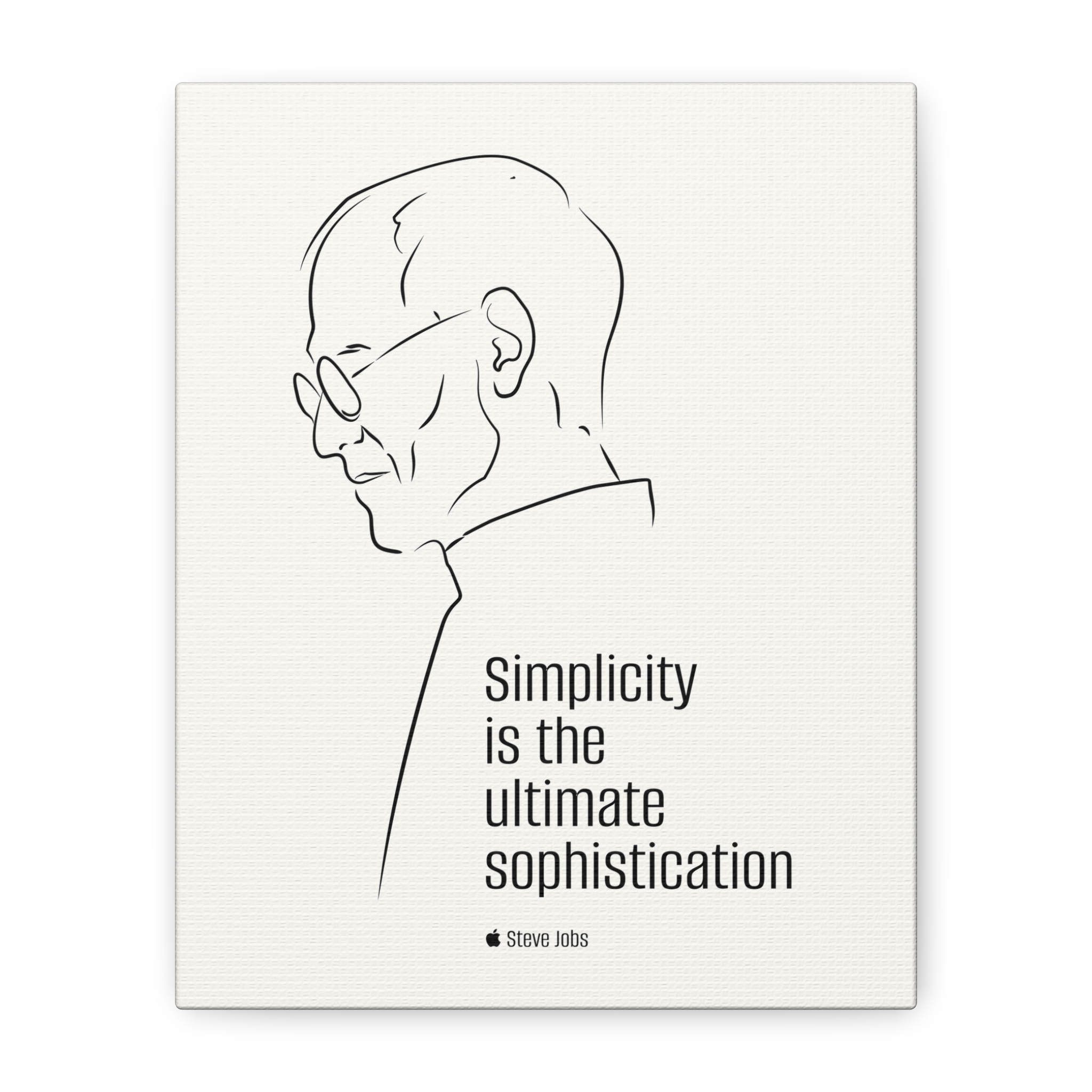 Steve Jobs Quote Canvas Print — “Simplicity is the ultimate sophistication” Matte Stretched Wall Art - Image 5