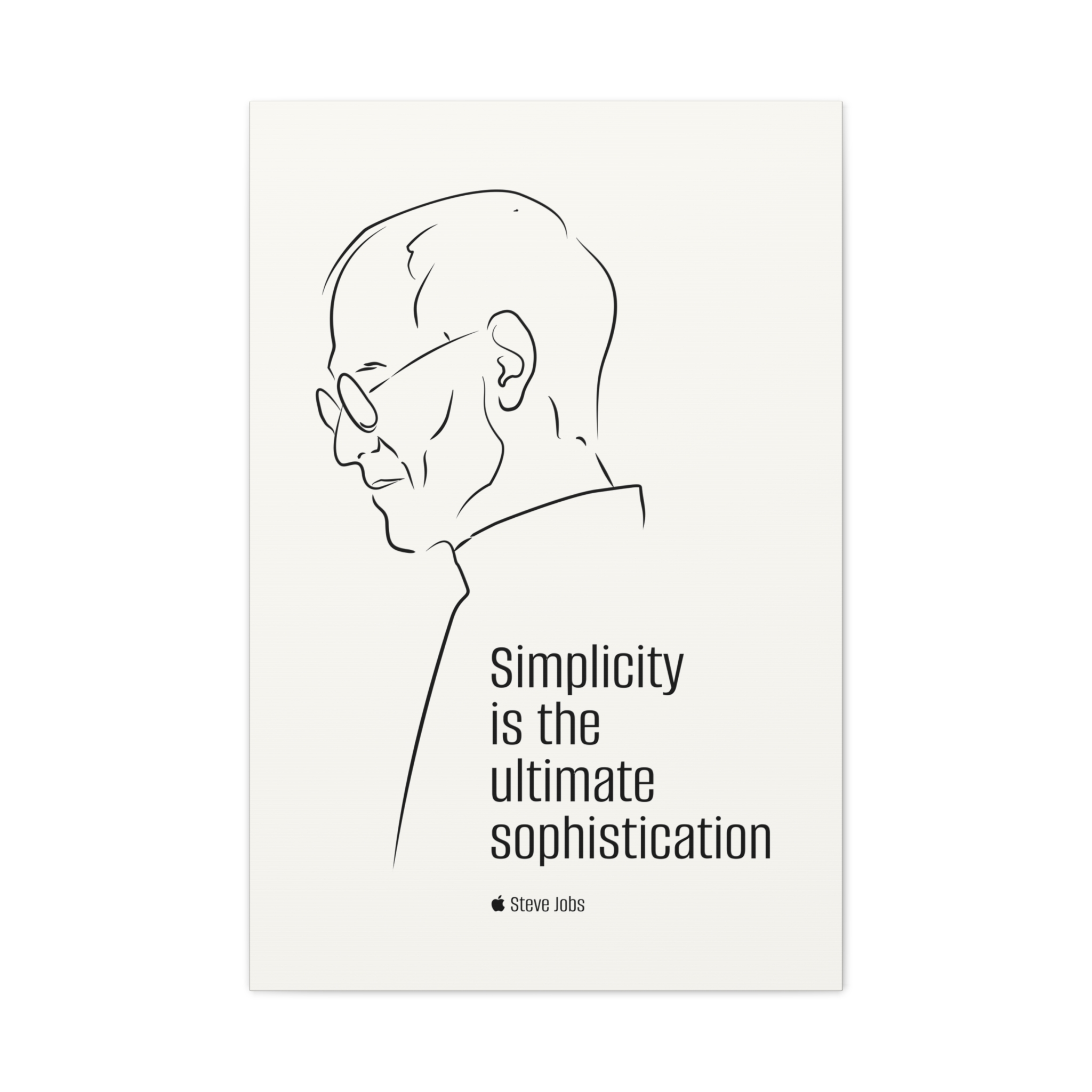 Steve Jobs Quote Canvas Print — “Simplicity is the ultimate sophistication” Matte Stretched Wall Art - Image 3