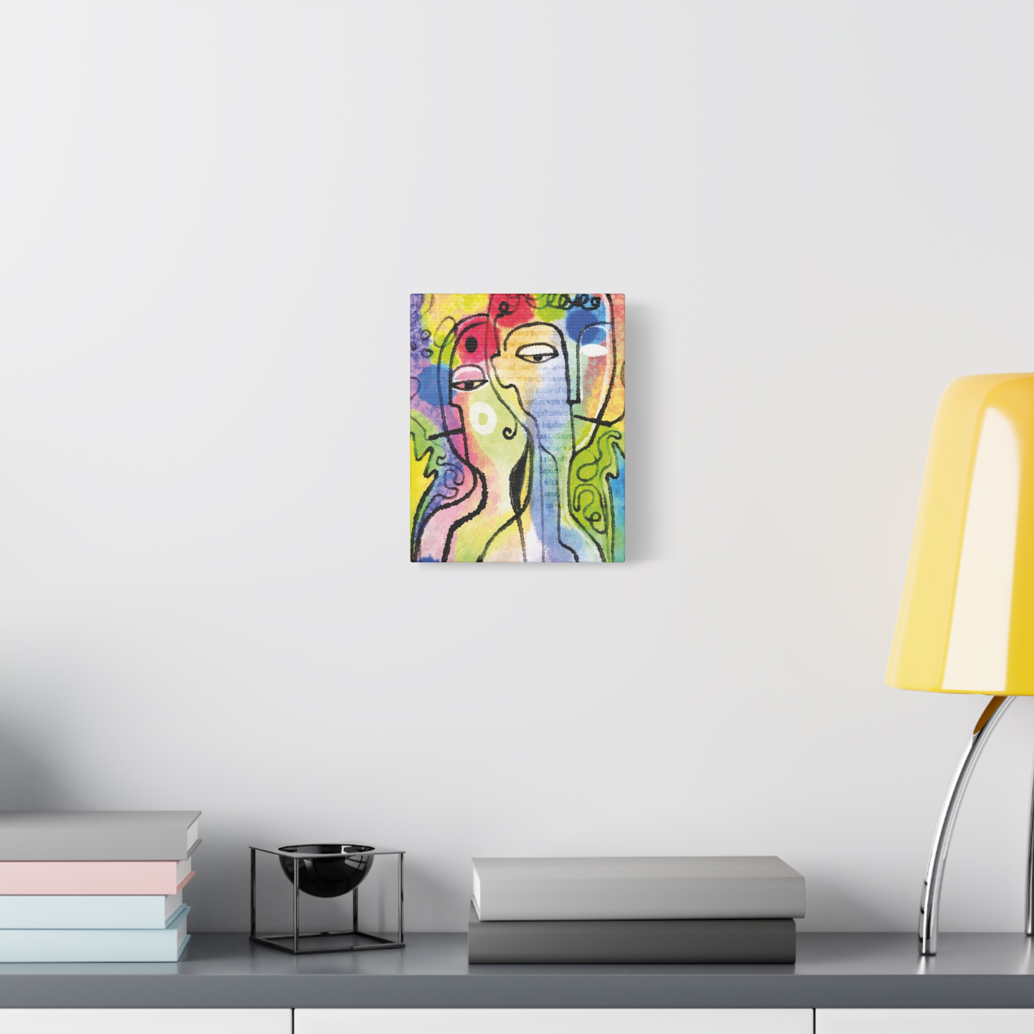 Abstract Colorful Faces Matte Canvas Wall Art — Stretched 1.25" - Image 7