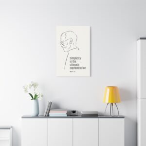 Steve Jobs Quote Canvas Print — “Simplicity is the ultimate sophistication” Matte Stretched Wall Art