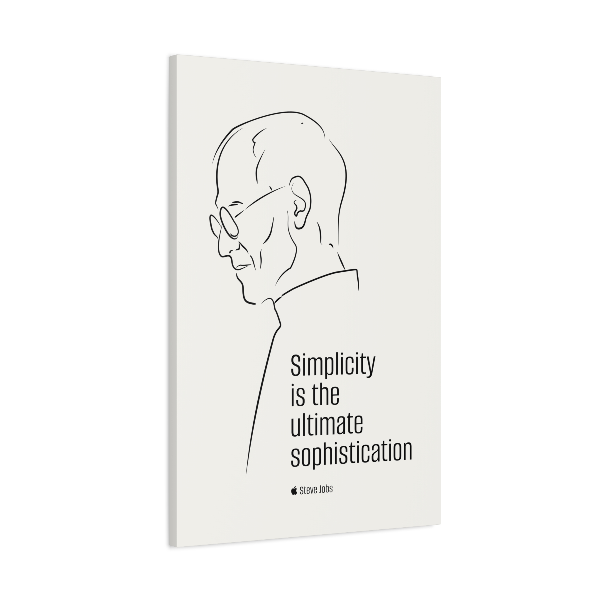 Steve Jobs Quote Canvas Print — “Simplicity is the ultimate sophistication” Matte Stretched Wall Art - Image 4